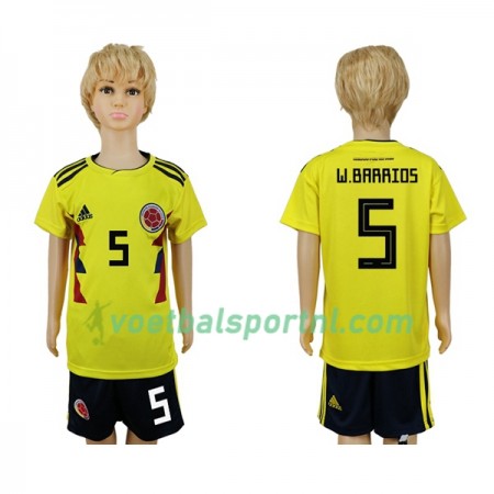 Colombia W.Barrios 5 Kind Thuis Tenue WK voetbal 2018